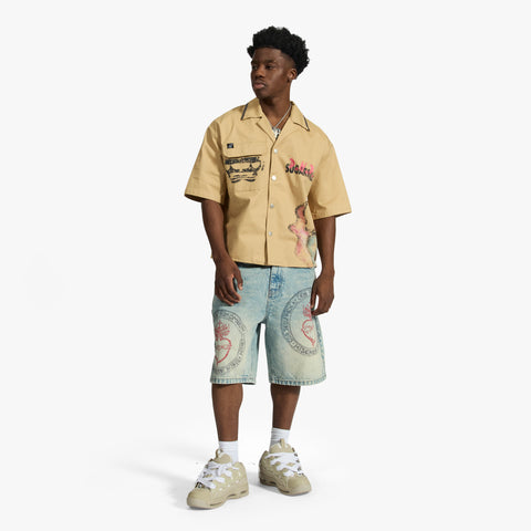 "Appia" Jorts (stone wash)