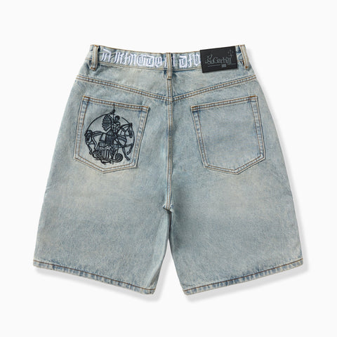 "Carloman" Embossed Jorts (light stone)