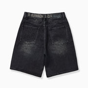 "Carloman" Embossed Jorts (black wash)