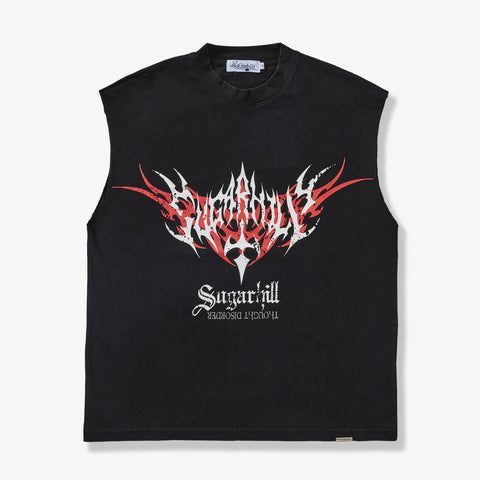 "Sinister" Cutoff Tee (black vintage)