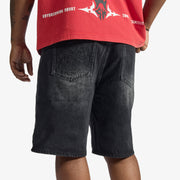 "Carloman" Embossed Jorts (black wash)