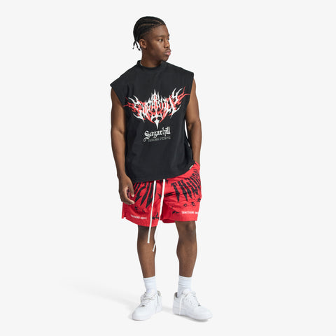 "Sinister" Cutoff Tee (black vintage)