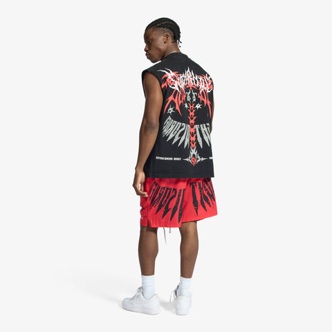 "Sinister" Cutoff Tee (black vintage)