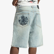 "Carloman" Embossed Jorts (light stone)
