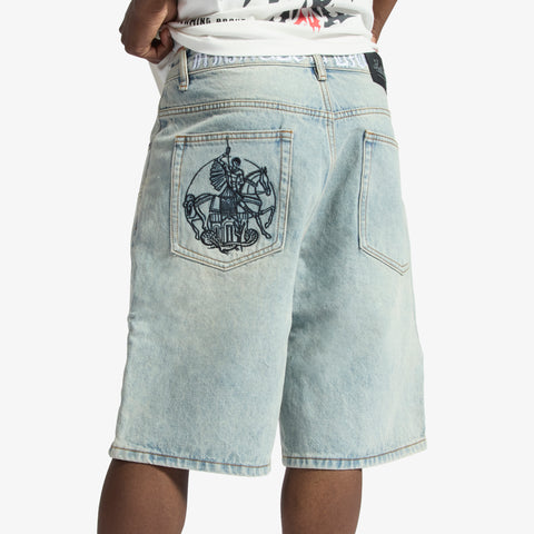 "Carloman" Embossed Jorts (light stone)