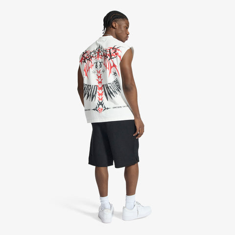 "Sinister" Cutoff Tee (white)