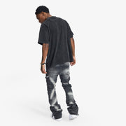 "Temple" Stacked Jeans (black contrast)