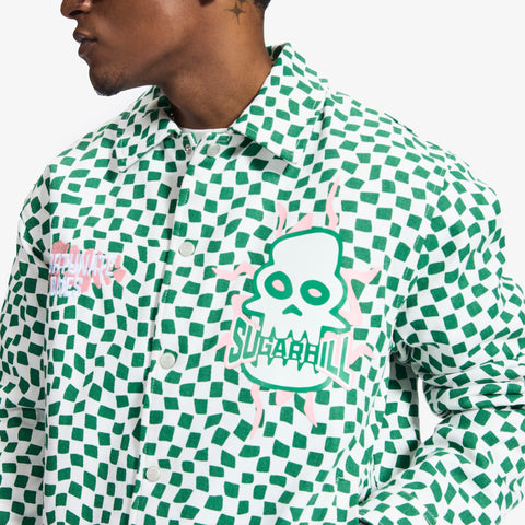 "Floating" Trucker Jacket (green/white)