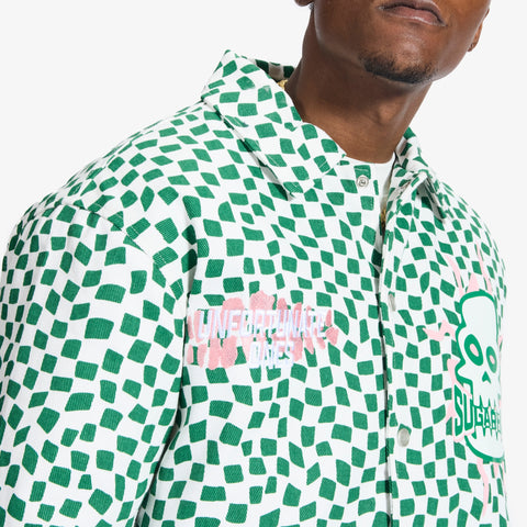 "Floating" Trucker Jacket (green/white)