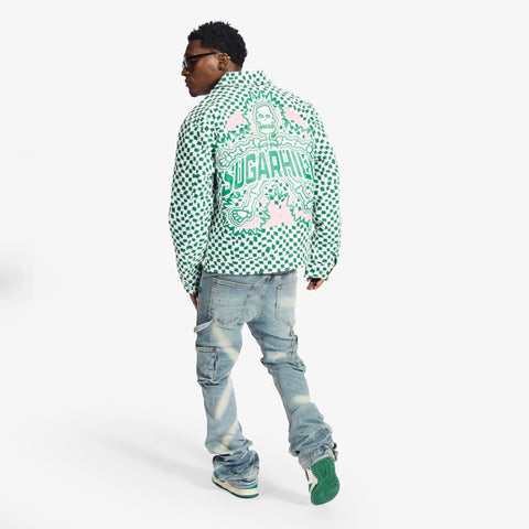 "Floating" Trucker Jacket (green/white)