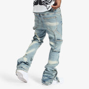 "Temple" Stacked Jeans (stone contrast)