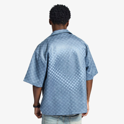 "Madison" Lounge Shirt (blue sparkle)