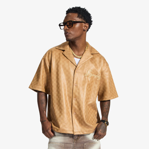 "Madison" Lounge Shirt (caramel sparkle)