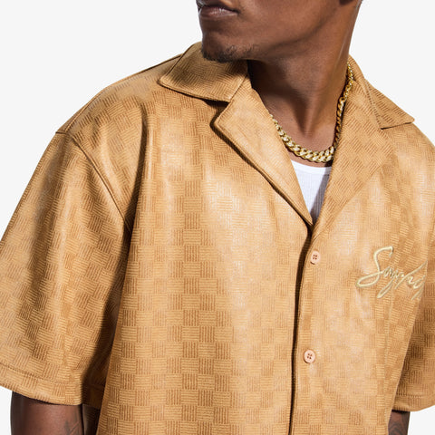 "Madison" Lounge Shirt (caramel sparkle)