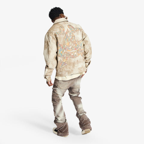 "Franz" Leather Jacket (cracked beige)