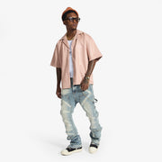 "Madison" Lounge Shirt (salmon sparkle)