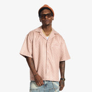 "Madison" Lounge Shirt (salmon sparkle)