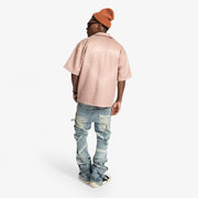 "Madison" Lounge Shirt (salmon sparkle)