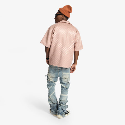 "Madison" Lounge Shirt (salmon sparkle)