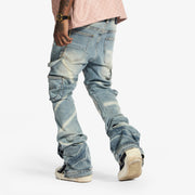 "Temple" Stacked Jeans (wheat contrast)
