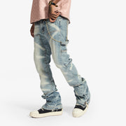 "Temple" Stacked Jeans (wheat contrast)