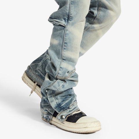 "Temple" Stacked Jeans (wheat contrast)