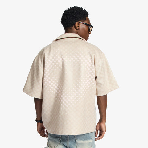 "Madison" Lounge Shirt (cream sparkle)