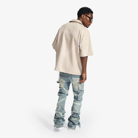 "Madison" Lounge Shirt (cream sparkle)