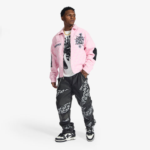"Widow" Jacket (pink jacquard)