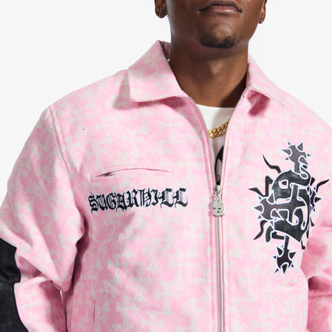 "Widow" Jacket (pink jacquard)