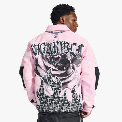 "Widow" Jacket (pink jacquard)