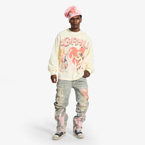 "Disco" Relaxed Fit Jeans (blue wheat)