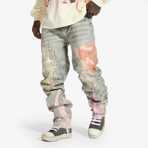 "Disco" Relaxed Fit Jeans (blue wheat)