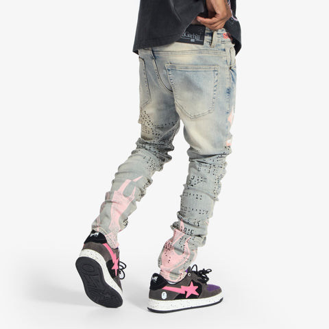 "Disco" Skinny Fit Jeans (blue wheat)