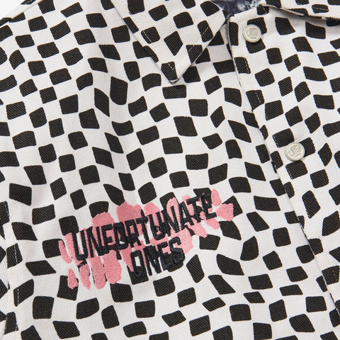 "Floating" Trucker Jacket (black/white)