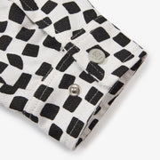 "Floating" Trucker Jacket (black/white)