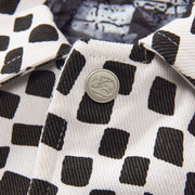 "Floating" Trucker Jacket (black/white)