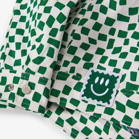 "Floating" Trucker Jacket (green/white)
