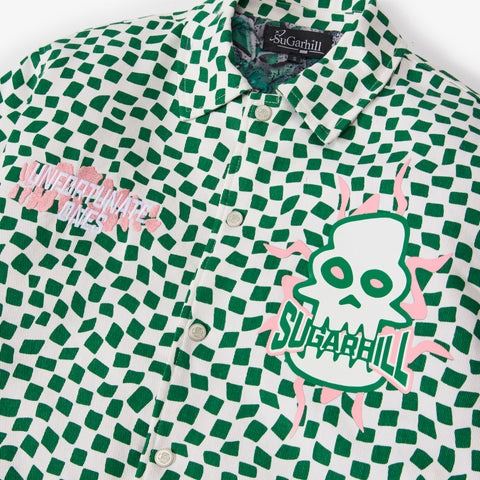 "Floating" Trucker Jacket (green/white)