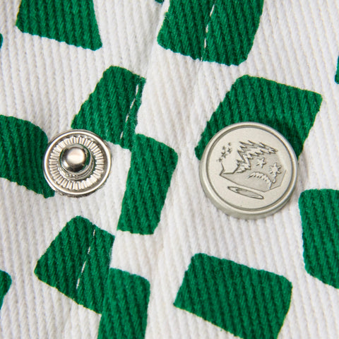 "Floating" Trucker Jacket (green/white)