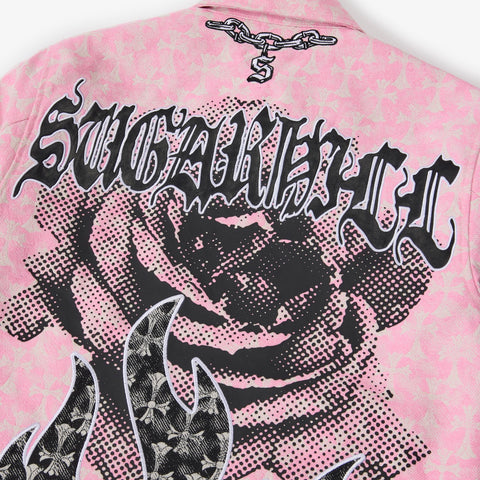 "Widow" Jacket (pink jacquard)