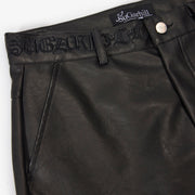 "Sabotage" Leather Pants (black crosses)