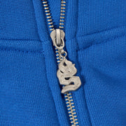 "Katana" Raw Hem Zip Hoodie (blue)