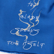 "Katana" Raw Hem Zip Hoodie (blue)