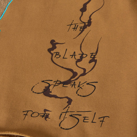 "Katana" Raw Hem Zip Hoodie (cedar)