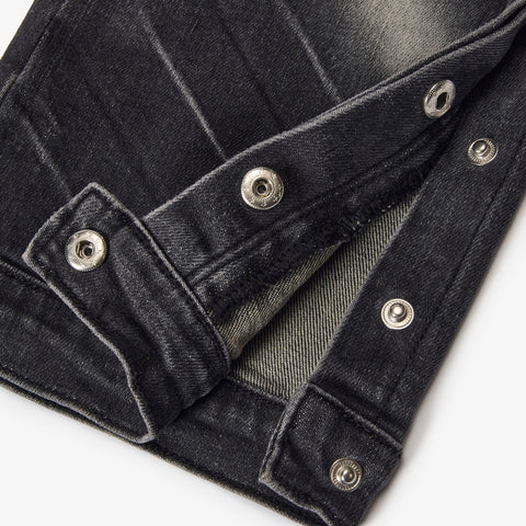 "Temple" Stacked Jeans (black contrast)