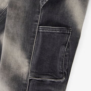 "Temple" Stacked Jeans (black contrast)