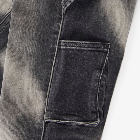 "Temple" Stacked Jeans (black contrast)