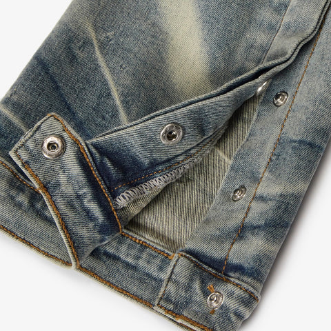 "Temple" Stacked Jeans (wheat contrast)