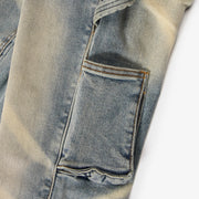 "Temple" Stacked Jeans (wheat contrast)